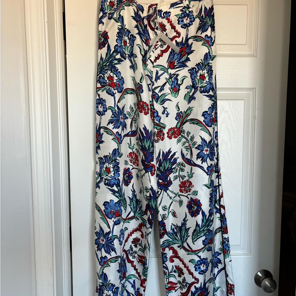 Tory Burch Silk Cargo Pants